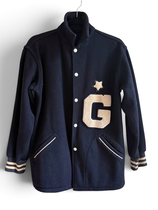 Vintage Jackets & Blazers - Maple Athletic Sportswear - Unisex Vintage Letterman Jacket - Blue & White- L-XL